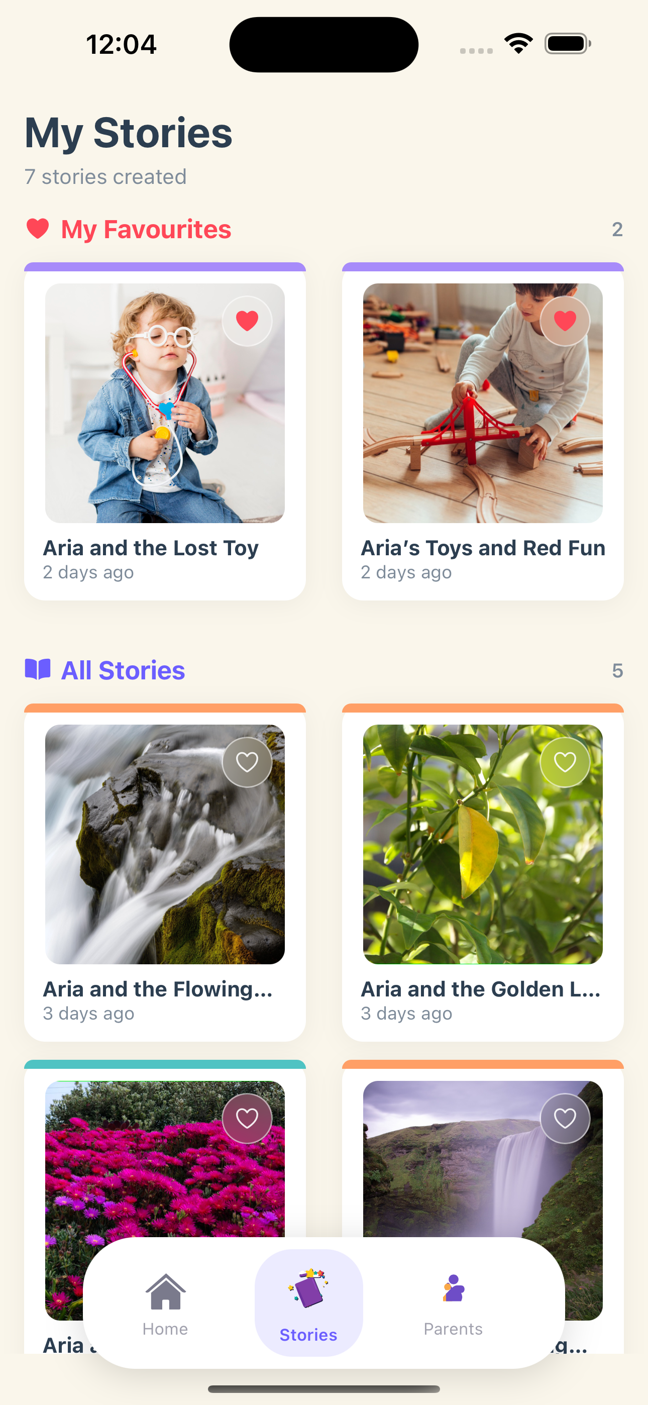 Story screen